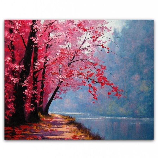 пейзажи красками