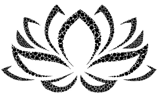 трафарет лотос