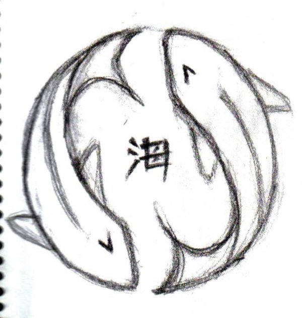 дельфины стилизованные