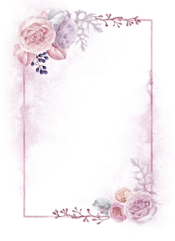 акварельные цветы для пригласительных