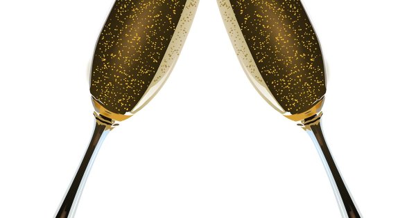 два бокала шампанского