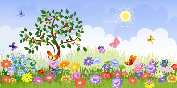 цветочная поляна для детей