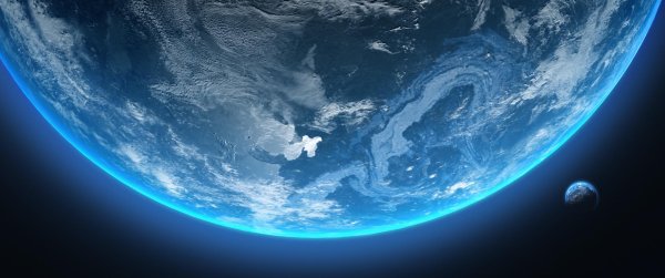 вид на землю из космоса