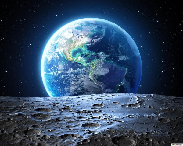 вид земли с луны