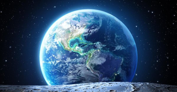 вид земли с луны