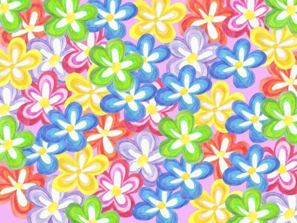 разноцветные цветочки