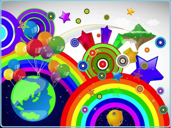 разноцветная планета