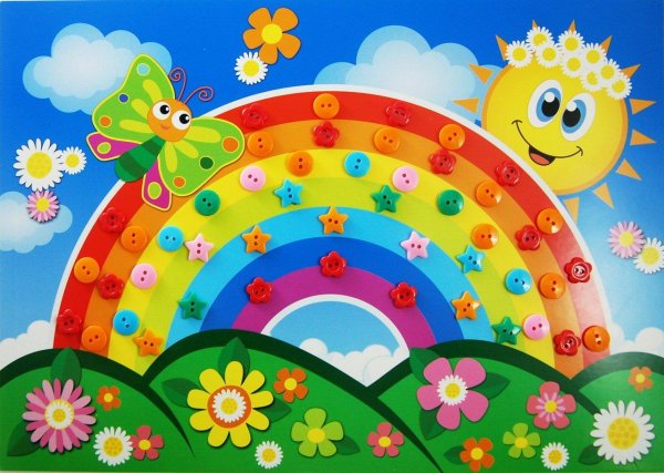 аппликации из пуговиц