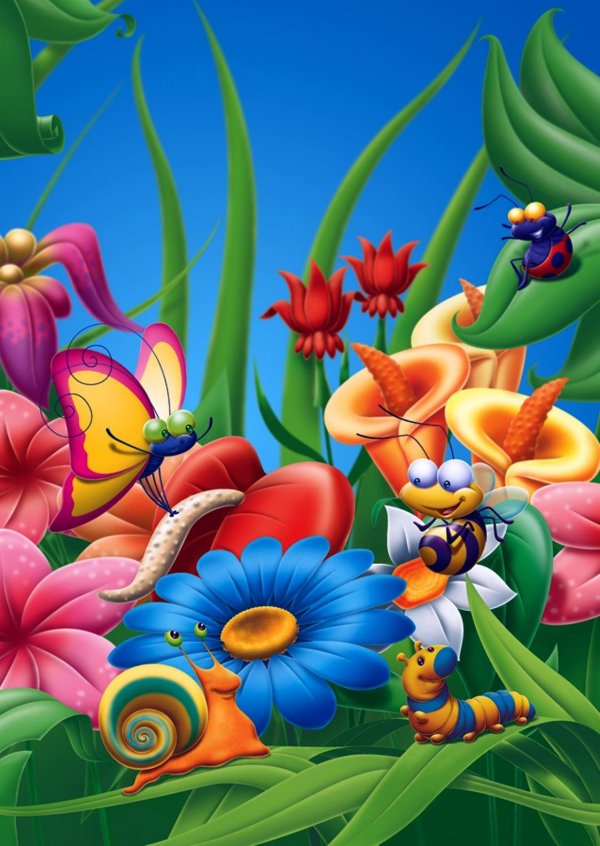 мультяшные цветы