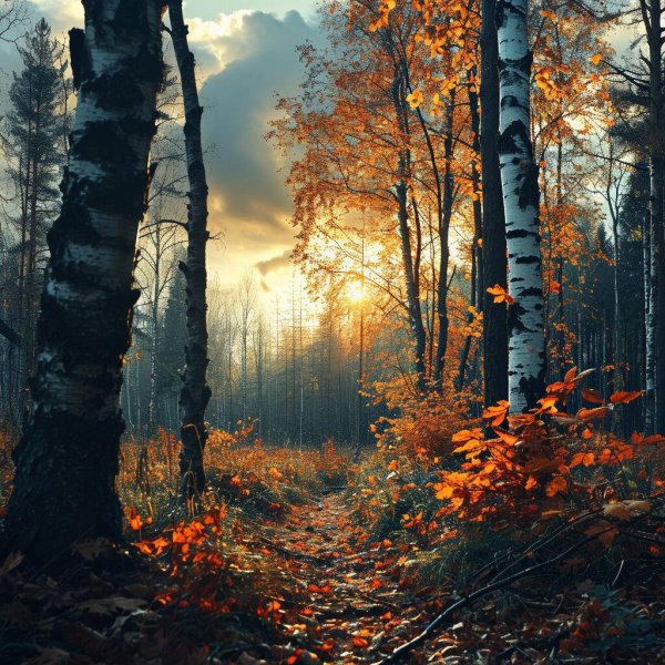 лес осенний