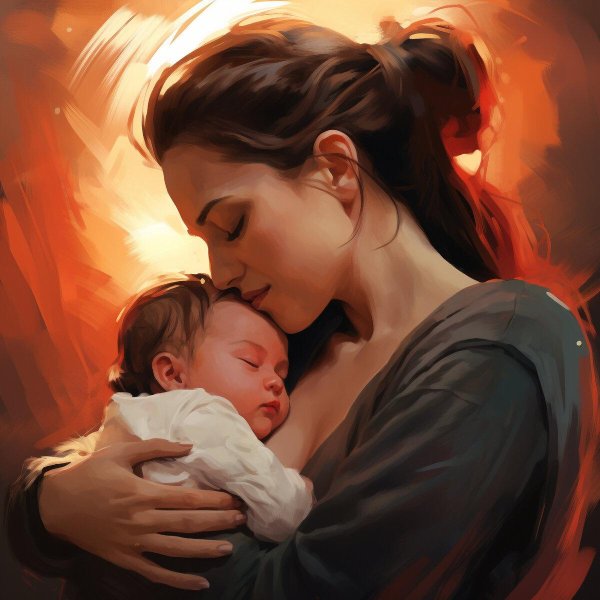 женщина с ребенком на руках