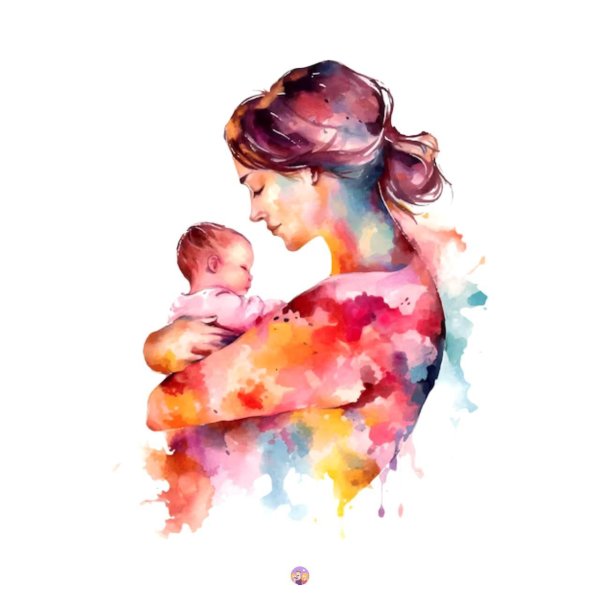 день матери акварель