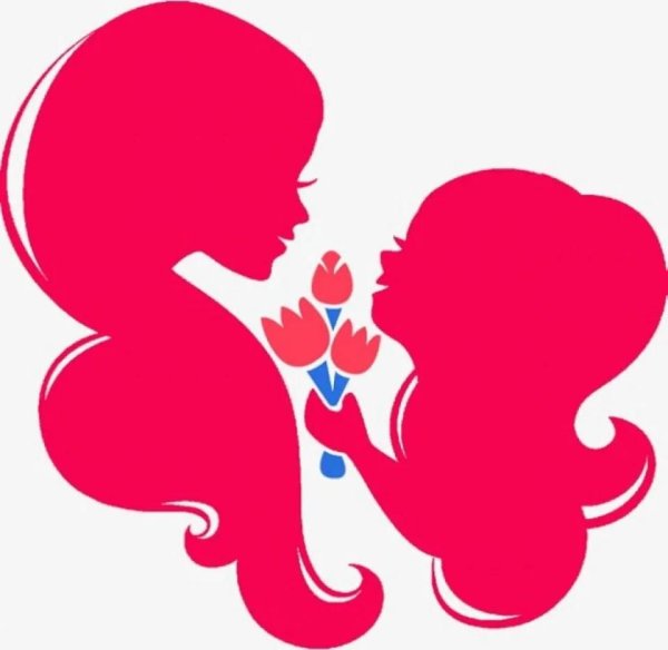 силуэт мамы ко дню матери