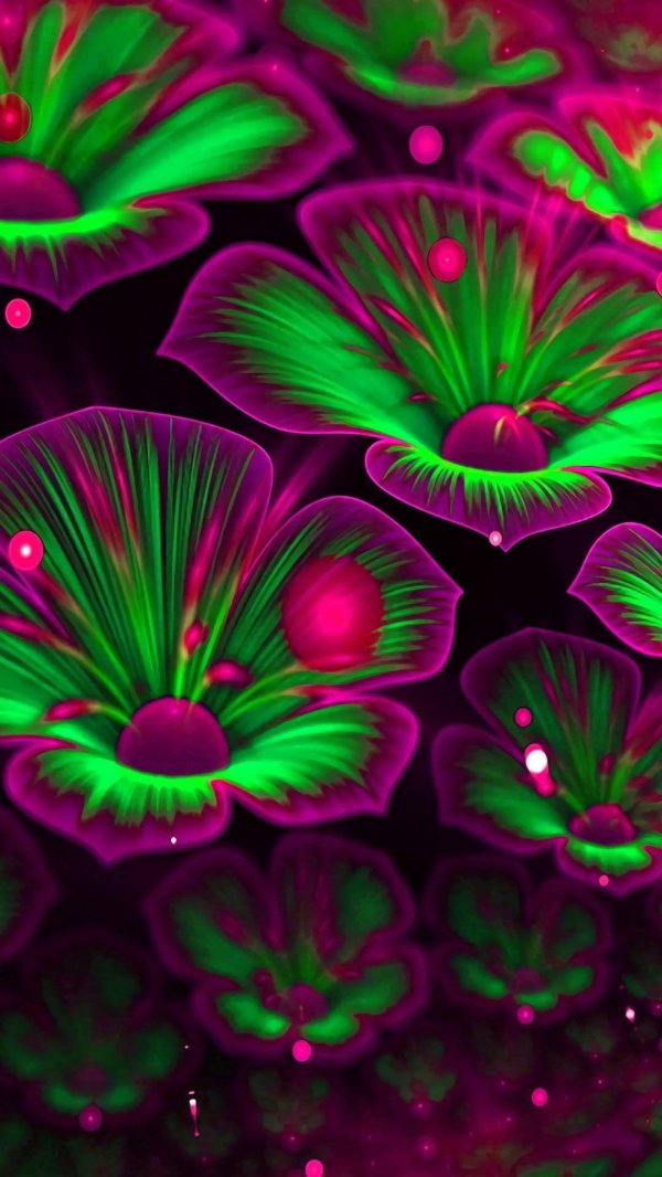 неоновые цветы