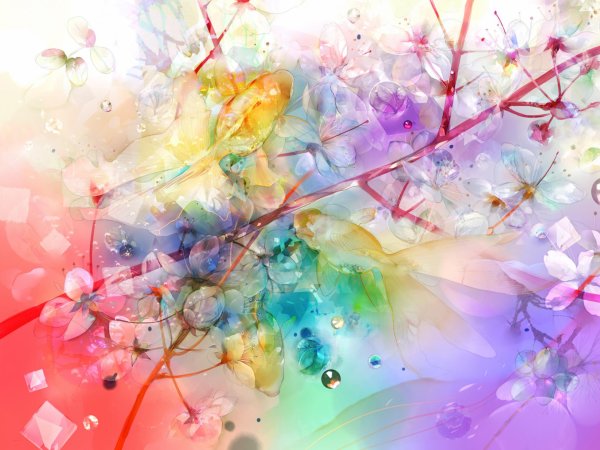 абстракция акварель