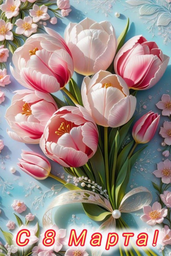поздравительная открытка 8 марта