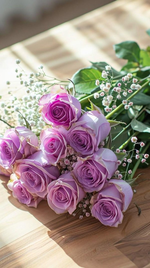 сиреневая роза