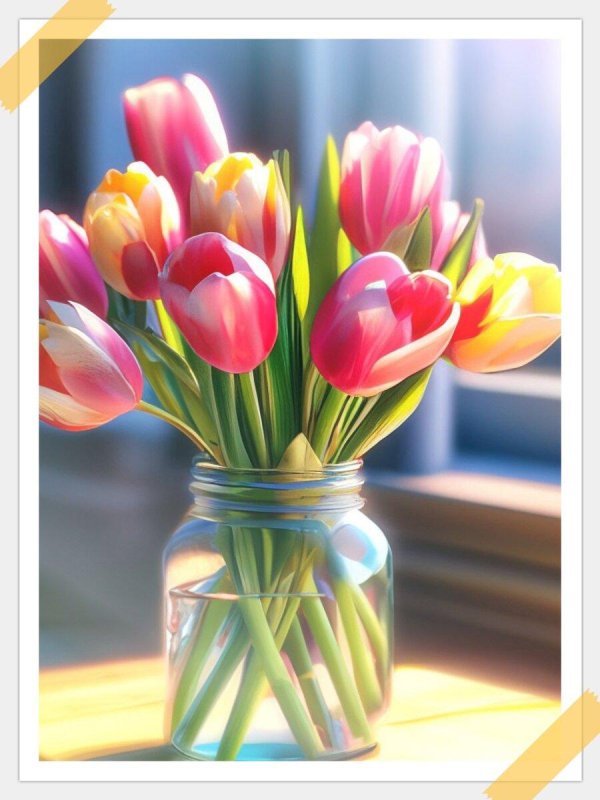 тюльпаны в вазе