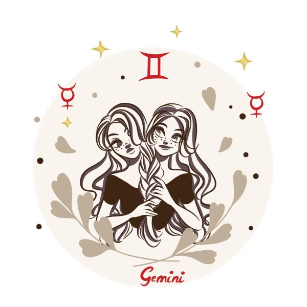 близнецы зодиак вектор