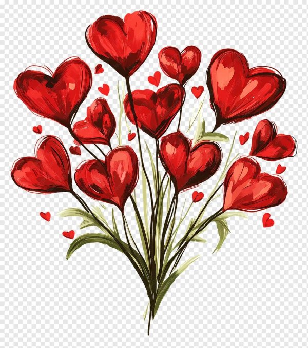 Сердце из цветов