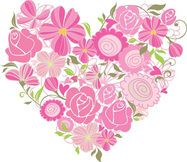 Сердце из цветов