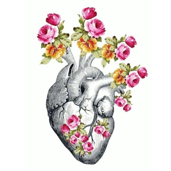 Сердце из цветов