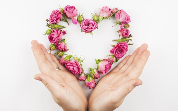 Сердце из цветов