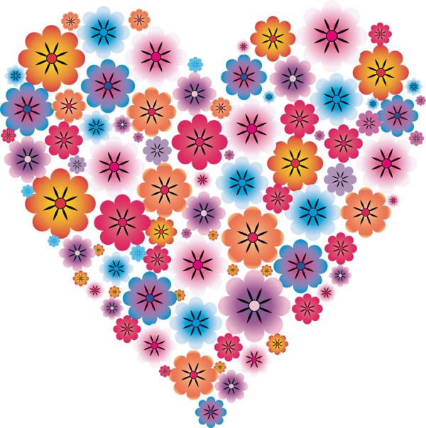 Сердце из цветов