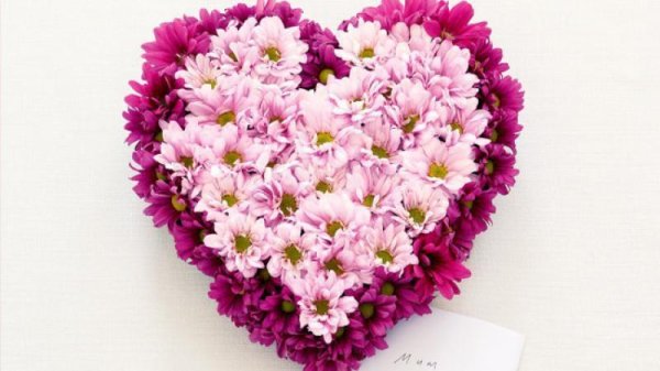 Сердце из цветов