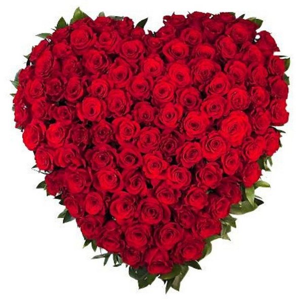 Сердце из цветов