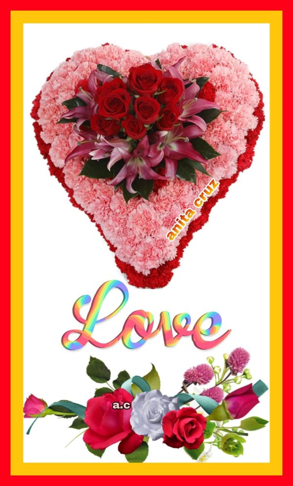 Сердце из цветов