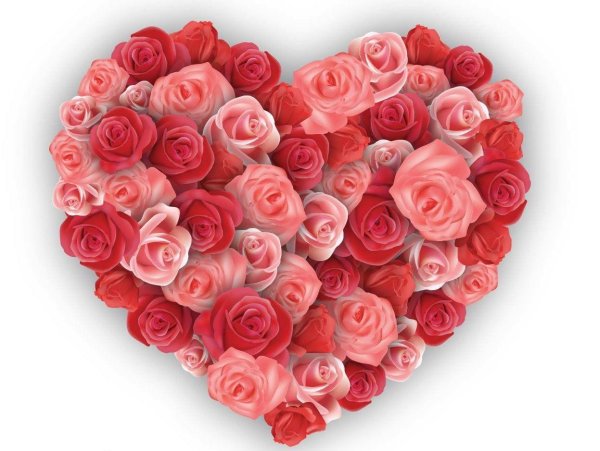 Сердце из цветов