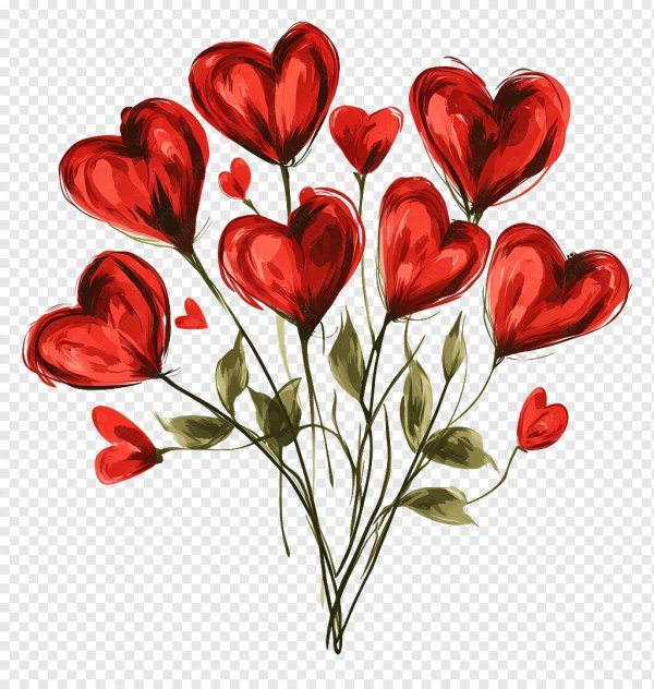 Сердце из цветов