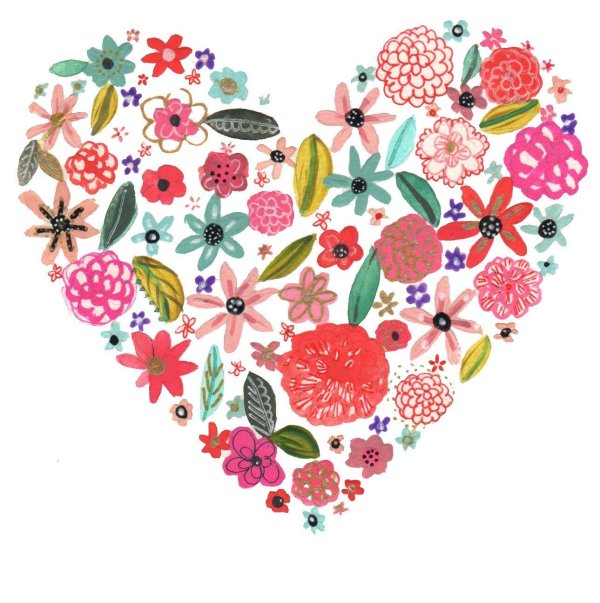 Сердце из цветов