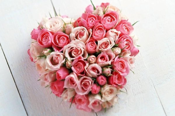 Сердце из цветов