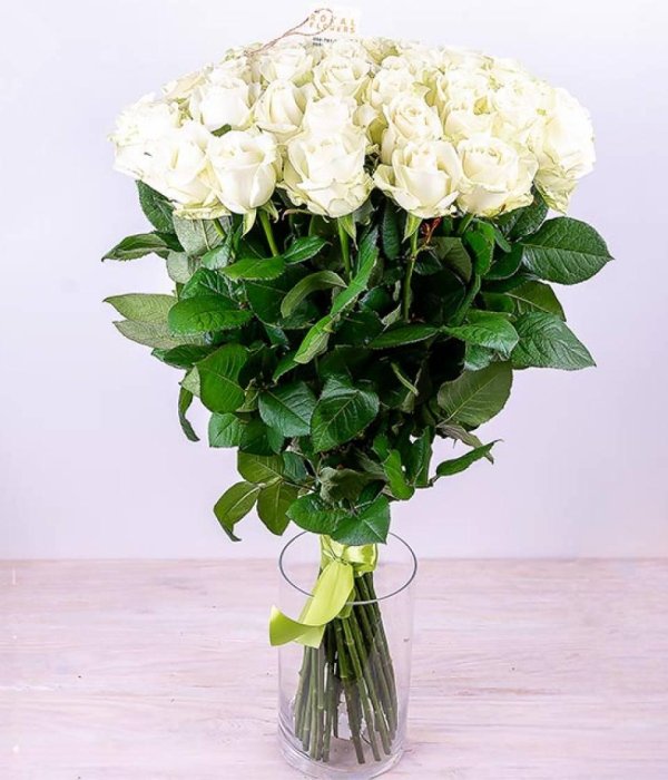 Белые розы букеты большие