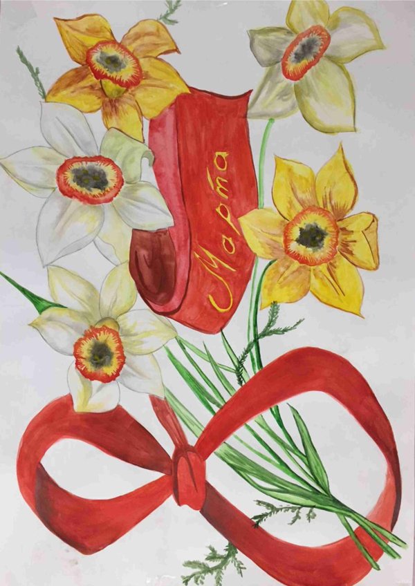 Карандашом на 8 марта