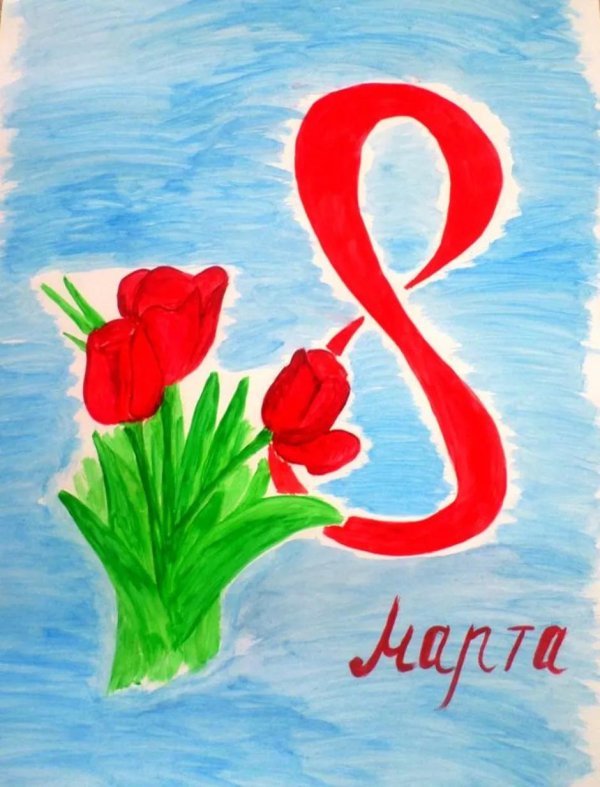 Карандашом на 8 марта