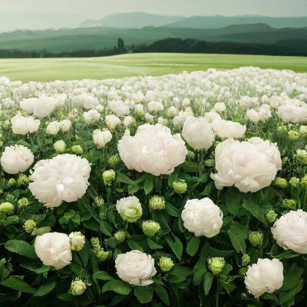 Белые пионы