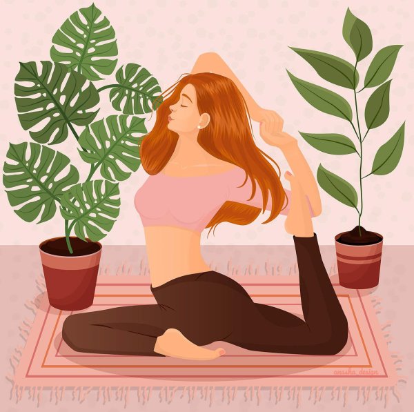 Йога нарисованные