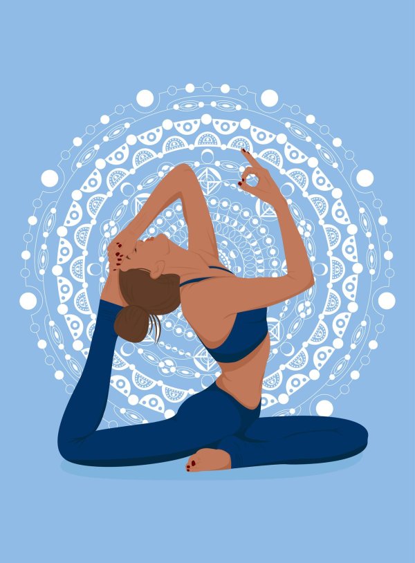 Йога нарисованные