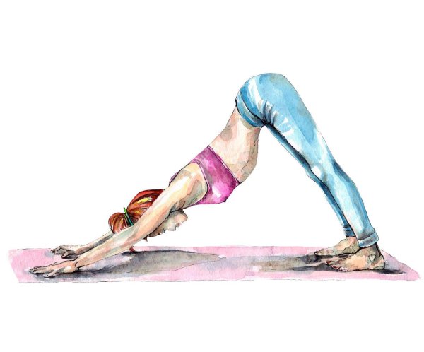 Йога нарисованные