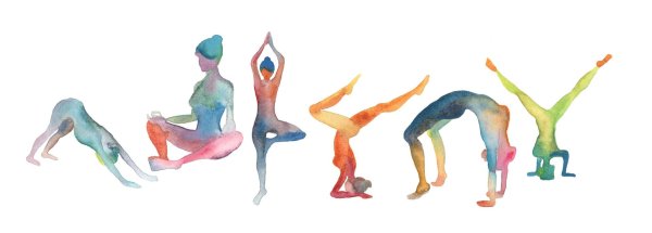 Йога нарисованные