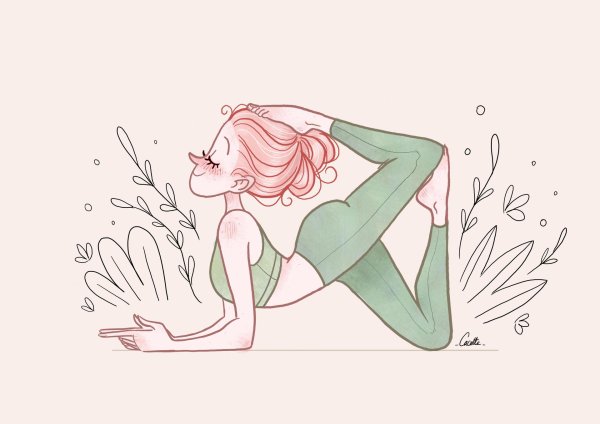 Йога нарисованные