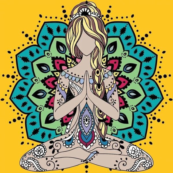 Йога нарисованные