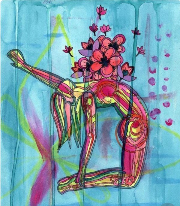 Йога нарисованные