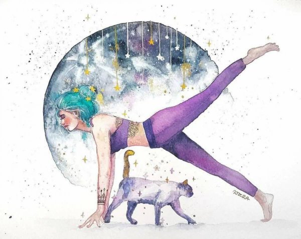 Йога нарисованные