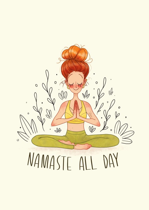 Йога нарисованные