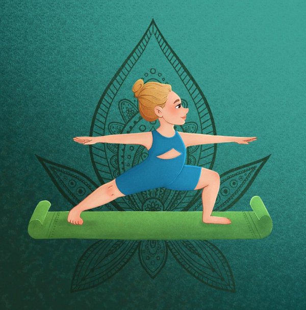 Йога нарисованные