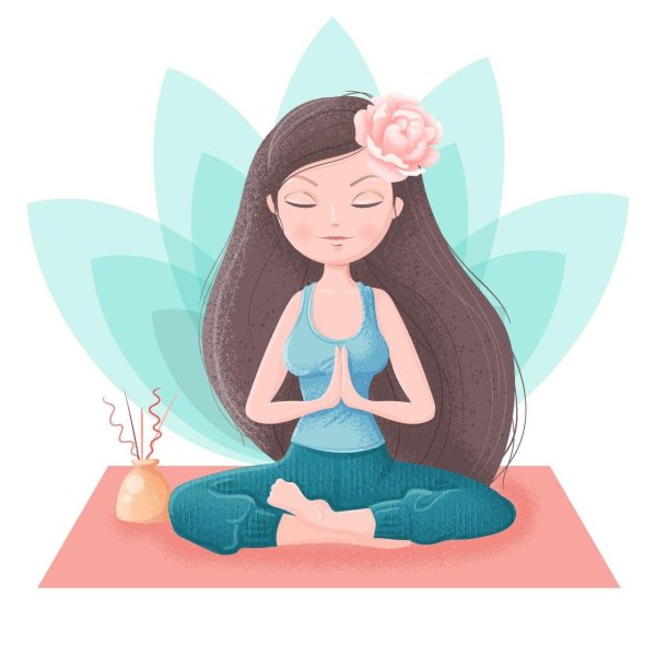 Йога нарисованные